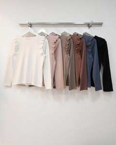 [MORLEY ALGODON] Remera con volados - Melia