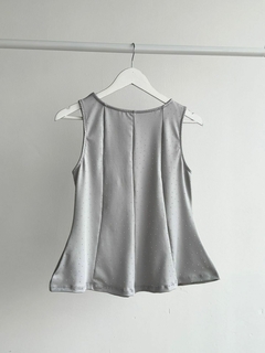 [MICROFIBRA BRILLITO] Musculosa Peplum cuello bote - Hanna Moon