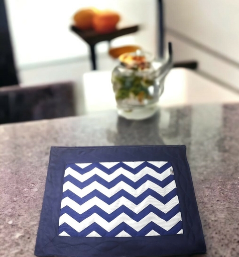 Lugar Americano Azul Chevron
