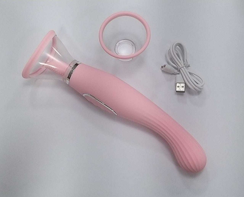 Vibrador e Sugador com língua Pussy Pump.
