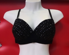 TOP Preto com Pedras.