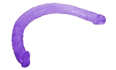 Prótese Pênis Duplo Double Dong Jelly Roxo - Lua Cheia Sexy Hot