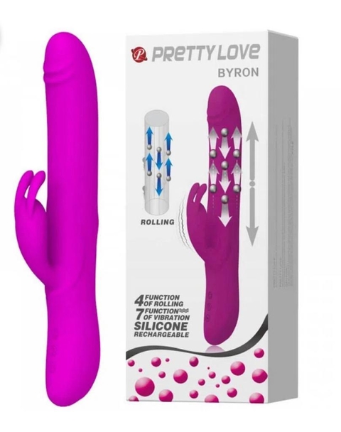Vibrador com Estimulador Clitoriano Pretty Love Byron.