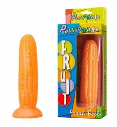 Prótese Peniana Divertida em Formato de Espiga de Milho com Texturas e Ventosa - Passionate Fruit | 14,5 x 3,5 cm - comprar online