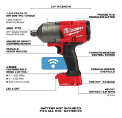 Llave De Impacto 18v Milwaukee Fuel One Key /solo la maquina (2864-20) - comprar online