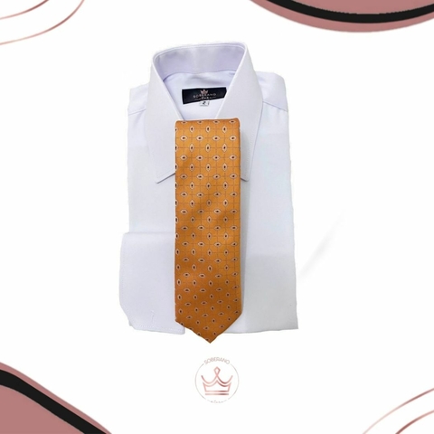 GRAVATA PREMIUM TRADICIONAL LARANJA SALMÃO