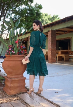 Chiffon Devorê - Verde Escuro - comprar online