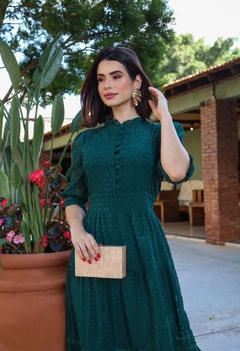 Chiffon Devorê - Verde Escuro