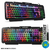 TECLADO GAMER SEMI MECANICO MULTIMIDIA LED EXBOM BK-G200