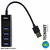HUB USB 2.0 COM 4 PORTAS IN LINE OEX HB102 PRETO