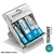 CARREGADOR DE PILHAS MULTILASER AA/AAA + 2 PILHAS AA 2500MAH + 2 PILHAS AAA 1000MAH - CB045