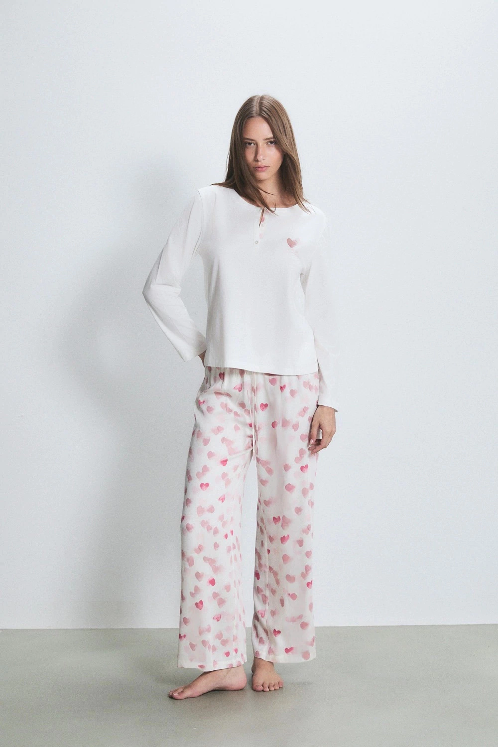 PIJAMA LARGO HEARTS CARO CUORE (CC414C)