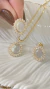 Conjunto quatro peças, Oval com Pedras transparente. na internet