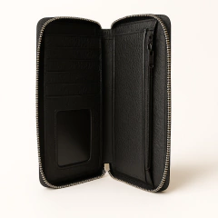 Imagen de Billetera Barbie cuero croco negro
