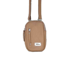 Minibandolera, portacelu y sobre Fortunata cuero camel - comprar online