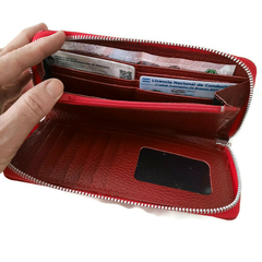 Billetera Barbie cuero croco rojo - tienda online