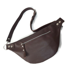 Riñonera Sierra cuero choco - comprar online