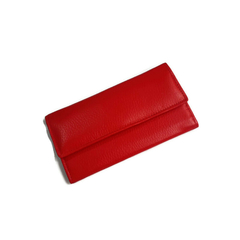 Billetera Asia cuero rojo