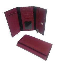 Billetera Lagoa cuero bordó - comprar online
