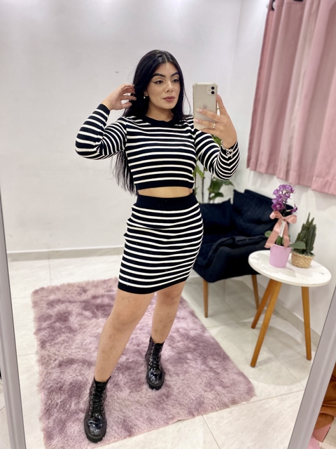 Conjunto de Saia Listrado Lis