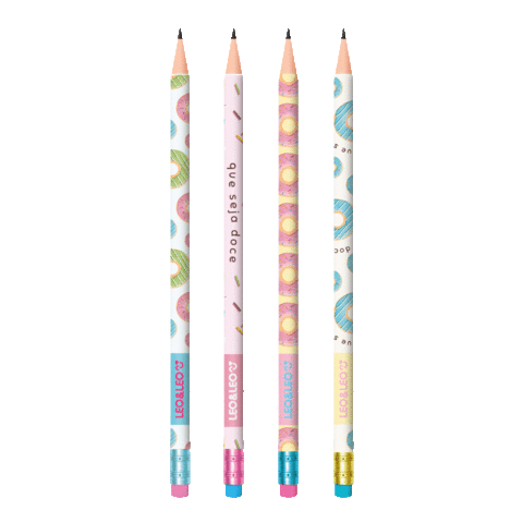 Lápis grafite HB donut - 4 unidades