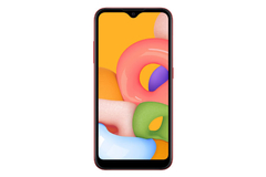 Smartphone Samsung Galaxy A01 Vermelho 32GB, Tela Infinita de 5.3”, Câmera Traseira 8MP, Android GO 10.0, Dual Chip e Processador Quad-Core
