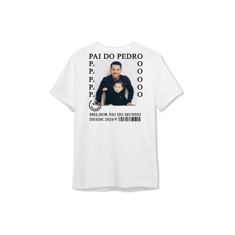 Camiseta personalizada - “Dia dos Pais” Com Estampa costas na internet