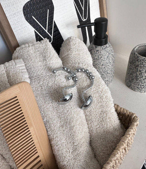 Gancho Cortina Baño Button