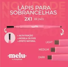 Lápis de Sobrancelhas 2 em 1 Ruby Rose - Melu - loja online