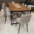 Silla Albis ecocuero gris claro - comprar online