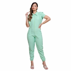 Macacão Scrub Feminino Luxo com Gola