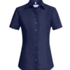 Camisa Social Feminina Manga Curta de Botão 100% Poliéster. - comprar online