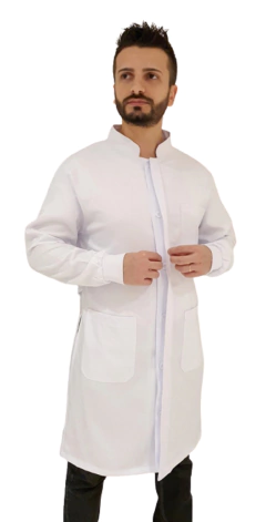 Jaleco Masculino Gabardine Gola Padre
