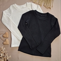 Blusa fem soft ML canelada lisa - A171 - comprar online