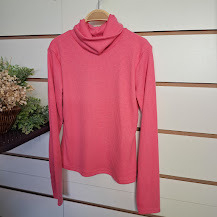 Blusa fem PV ML canelada gola alta lisa - A179 na internet