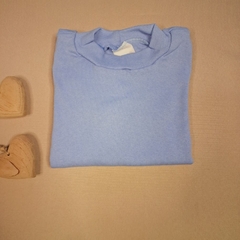 Blusa uni ribana ML gola alta lisa - A098 - loja online