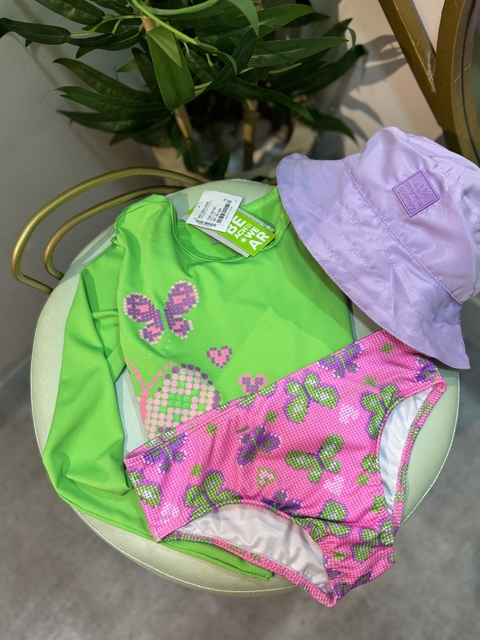 Biquíni Proteção UV50+ Borboletas