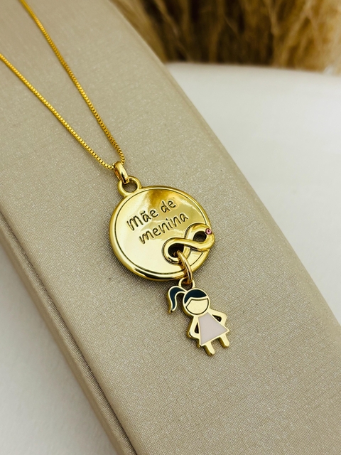 Colar Medalha Mãe de Menino | Menina - comprar online
