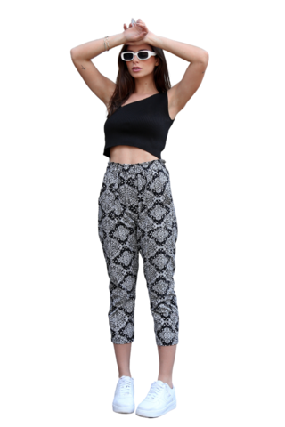 Calça jogger estampa bandana PRETA
