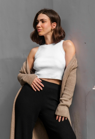 Top tricot básico BRANCO
