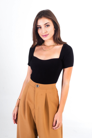 Blusa tricot princesa PRETO
