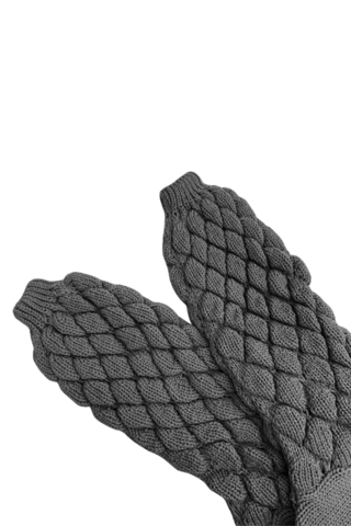 Tricot manga colmeia fechado CINZA