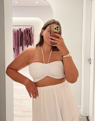 Top amarração pescoço BRANCO