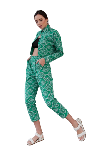 Calça jogger estampa bandana VERDE