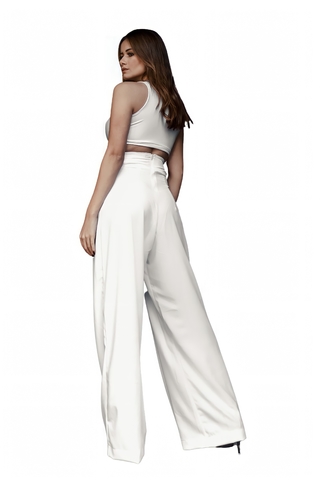 Top decote branco