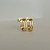 Brinco de Argola com detalhes duplo Banhado com ouro 18k na internet