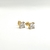 Brinco Solitário Luxo Quadrado Banhado com Ouro 18k - comprar online