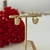 Argola com colmeia cravejada banhada com ouro 18k - comprar online