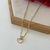 Colar com coração vazado cravejado banhado com ouro 18k - comprar online