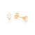 Brinco Solitário oval folheado a ouro 527033